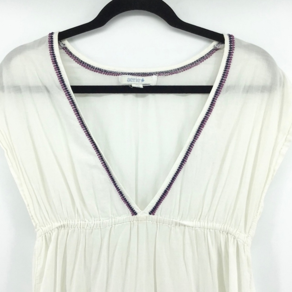 Aerie Cute Tunic. Embroidered boho/shirk. Adorable. Size Medium. - Picture 3 of 8